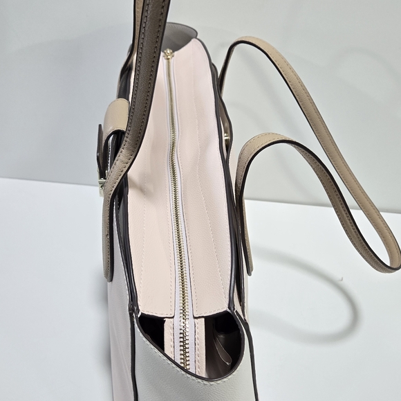 KATE SPADE NEW YORK Saturday MEDIUM SATCHEL SHOULDER TOTE BAG Rose Beige LEATHER - Picture 4 of 9